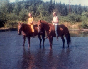 Me & Mary Lou on our horses